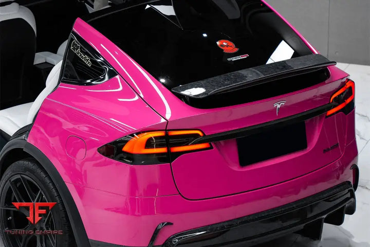 TESLA MODEL X SUV RZS STYLE CARBON FIBER TRUNK SPOILER BSD