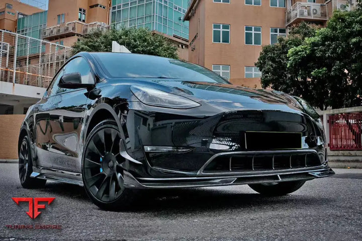 TESLA MODEL Y IMP PERFORMANCE CARBON FIBER FRONT BUMPER GRILLE BSD