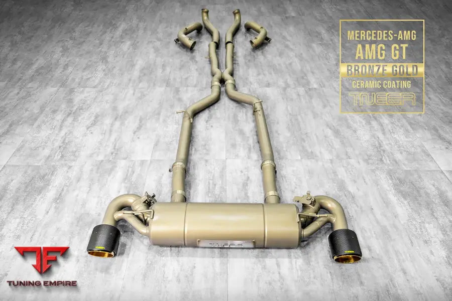 TNEER MERCEDES AMG GTS BRONZE GOLD EXHAUST SYSTEM