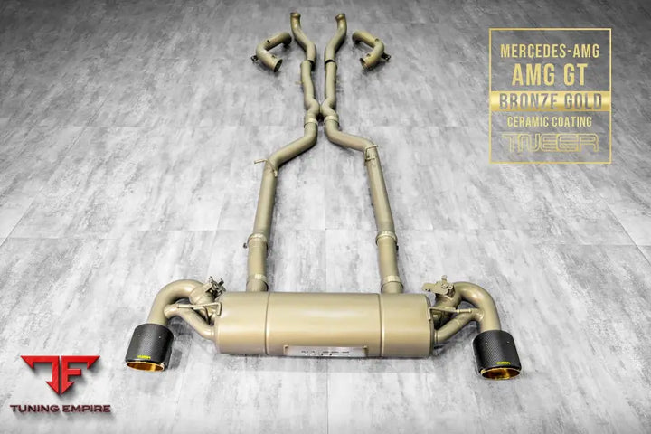 TNEER MERCEDES AMG GTS BRONZE GOLD EXHAUST SYSTEM