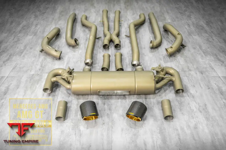 TNEER MERCEDES AMG GTS BRONZE GOLD EXHAUST SYSTEM