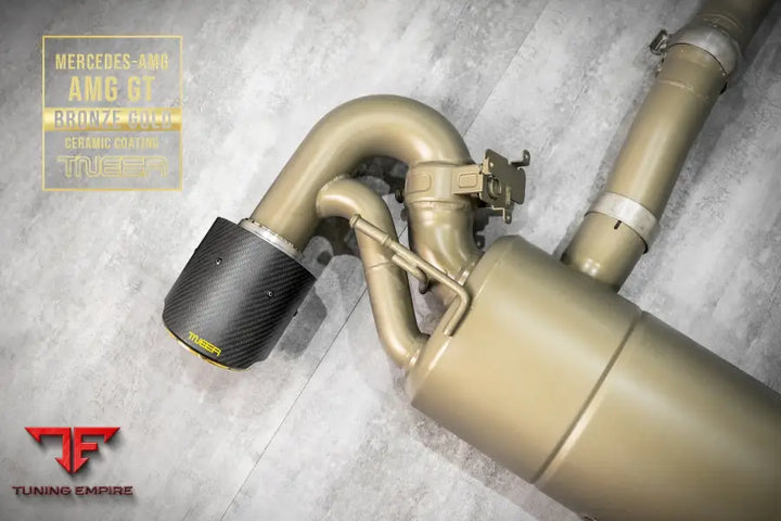 TNEER MERCEDES AMG GTS BRONZE GOLD EXHAUST SYSTEM