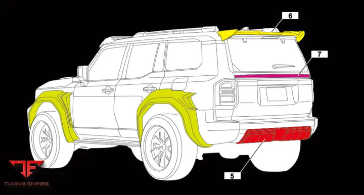 TOYOTA LAND CRUISER 250 BODY KIT WITH WHEELS