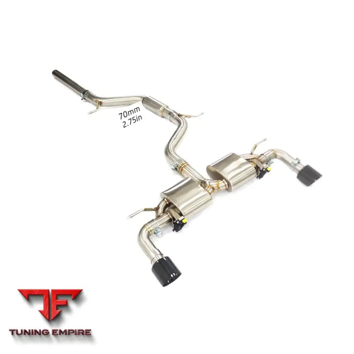VOLKSWAGEN GOLF MK7 GTI STAINLESS STEEL CATBACK RAZOR EXHAUST WITH MUFFLER VALVE