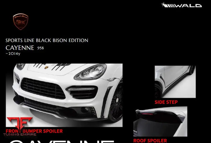 WALD PORSCHE CAYENNE 958 BLACK BISON WIDE BODY KIT 2010-2014